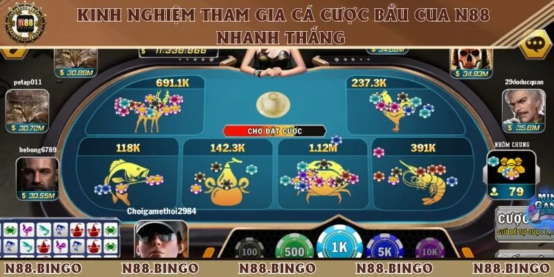 Hướng Dẫn Chơi Bầu Cua Tại N88 Từ A-z Dễ Hiểu 3 Kinh nghiệm chơi mang về chiến thắng